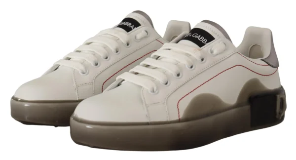 Dolce & Gabbana Women's Elegant White Leather Sneakers