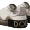 Dolce & Gabbana Women's Elegant White Leather Sneakers