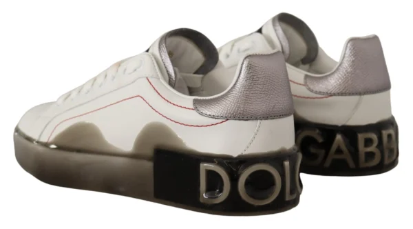 Dolce & Gabbana Women's Elegant White Leather Sneakers