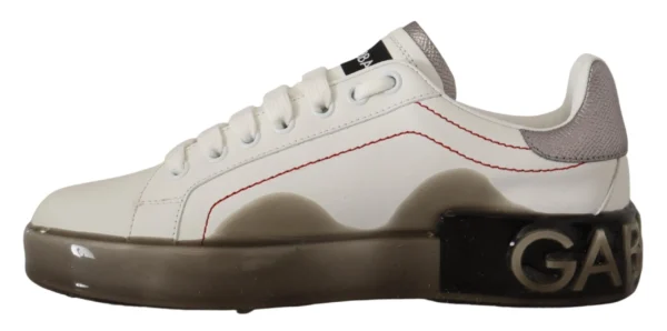 Dolce & Gabbana Women's Elegant White Leather Sneakers