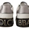 Dolce & Gabbana Women's Elegant White Leather Sneakers