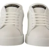 Dolce & Gabbana Women's Elegant White Gold Portofino Sneakers