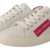Dolce & Gabbana Women's Elegant White Leather Low-Top Sneakers