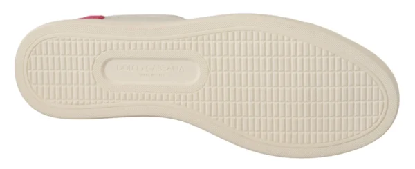 Dolce & Gabbana Women's Elegant White Leather Low-Top Sneakers