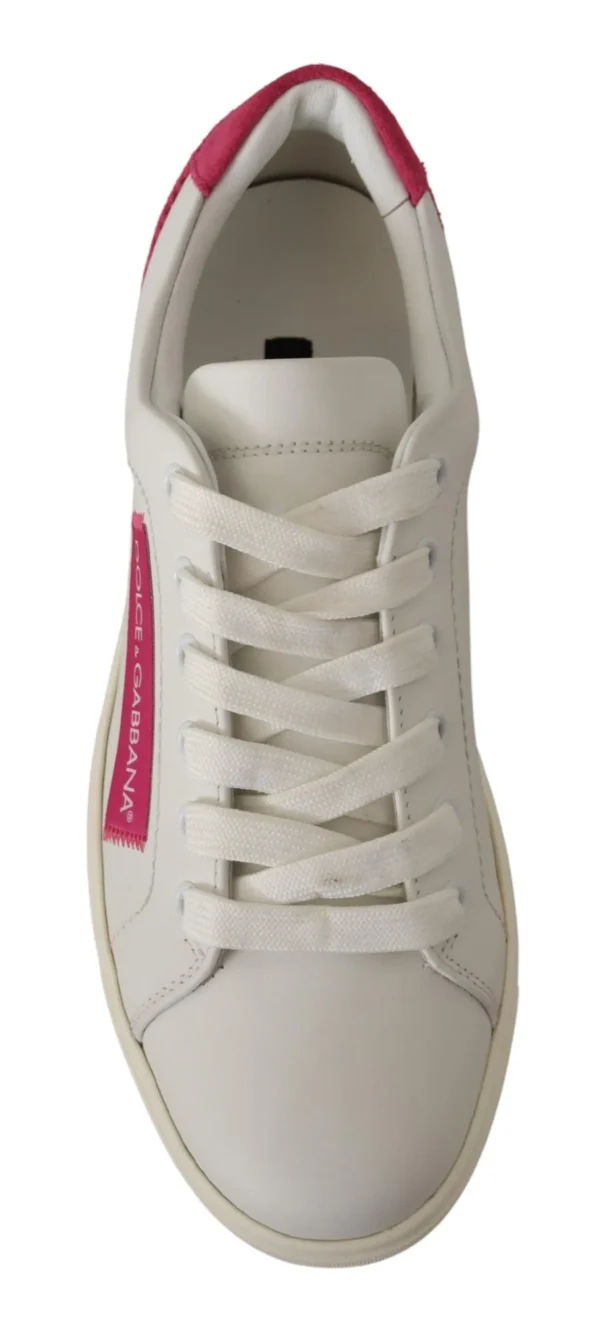Dolce & Gabbana Women's Elegant White Leather Low-Top Sneakers