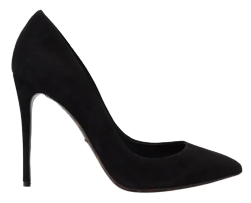 Dolce & Gabbana Women's Elegant Black Suede Stiletto Pumps