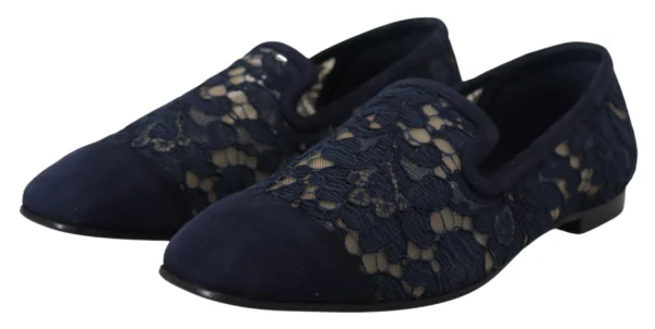 Dolce & Gabbana Women's Elegant Blue Loafers Flats - Summer Chic