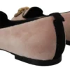 Dolce & Gabbana Women's Elegant Pink Velvet Devotion Loafers