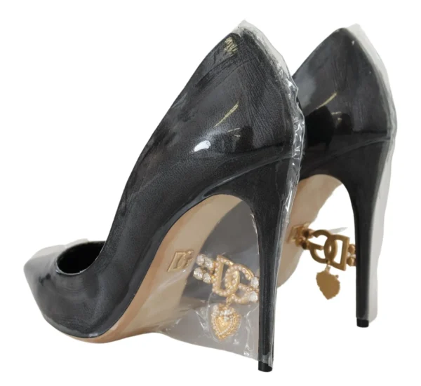 Dolce & Gabbana Women's Elegant Black Gold Detail Heels Pumps