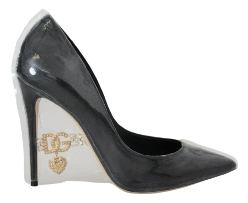 Dolce & Gabbana Women's Elegant Black Gold Detail Heels Pumps