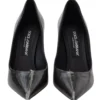 Dolce & Gabbana Women's Elegant Black Gold Detail Heels Pumps