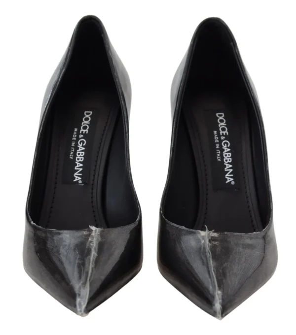 Dolce & Gabbana Women's Elegant Black Gold Detail Heels Pumps
