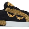 Dolce & Gabbana Women's Elegant Portofino Leather Sneakers in Black