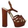 Dolce & Gabbana Women's Elevate Your Style with Chic Leather Platform Sandals