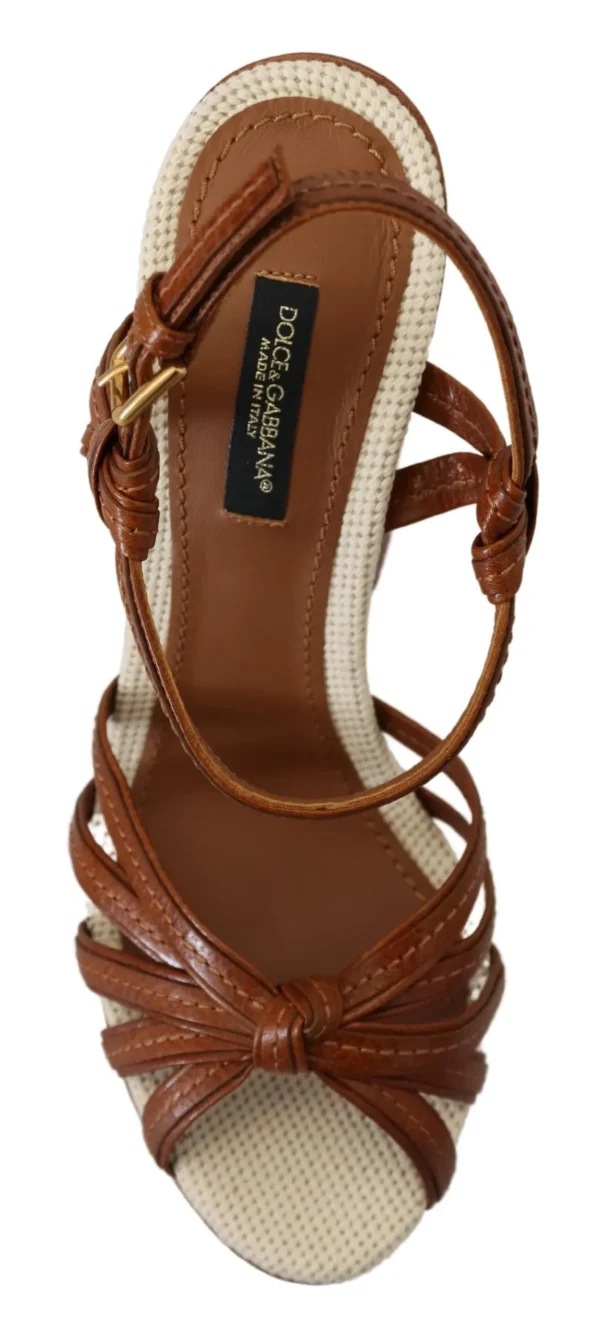 Dolce & Gabbana Women's Elevate Your Style with Chic Leather Platform Sandals