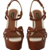 Dolce & Gabbana Women's Elevate Your Style with Chic Leather Platform Sandals
