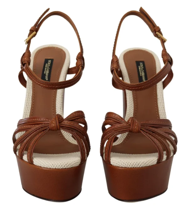 Dolce & Gabbana Women's Elevate Your Style with Chic Leather Platform Sandals