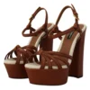 Dolce & Gabbana Women's Elevate Your Style with Chic Leather Platform Sandals
