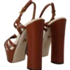 Dolce & Gabbana Women's Elevate Your Style with Chic Leather Platform Sandals