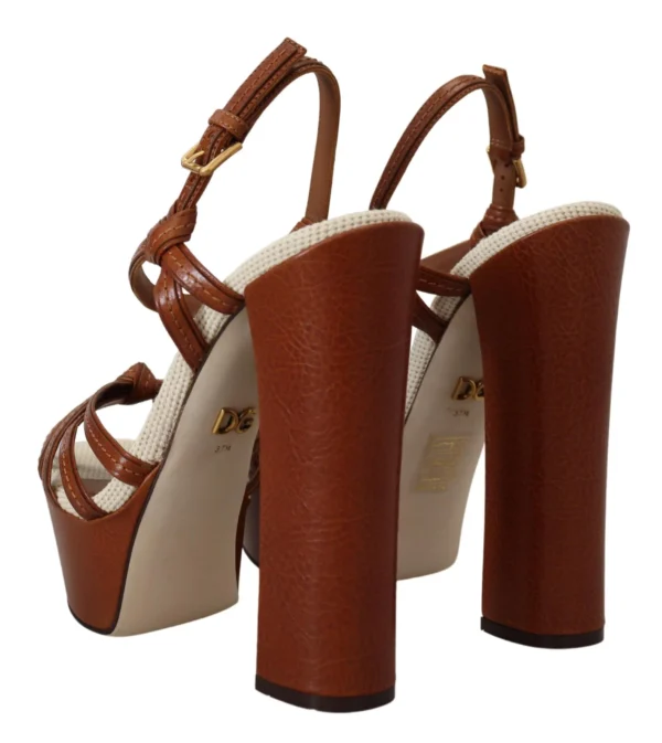 Dolce & Gabbana Women's Elevate Your Style with Chic Leather Platform Sandals