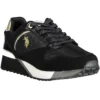U.S. POLO ASSN. Women's Black Eco Suede Women Sneaker