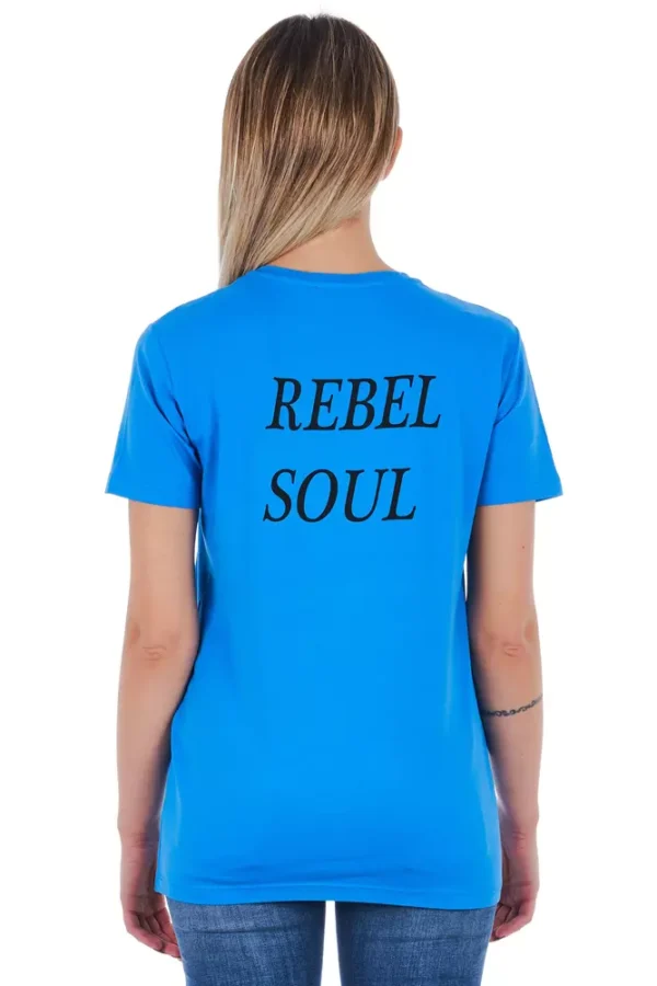 Frankie Morello Women's Light Blue Cotton Women T-Shirt