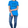 Frankie Morello Women's Light Blue Cotton Women T-Shirt