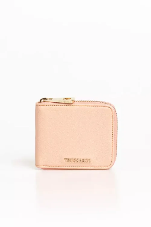 Trussardi Women's Elegant Pink Leather Medium Wallet