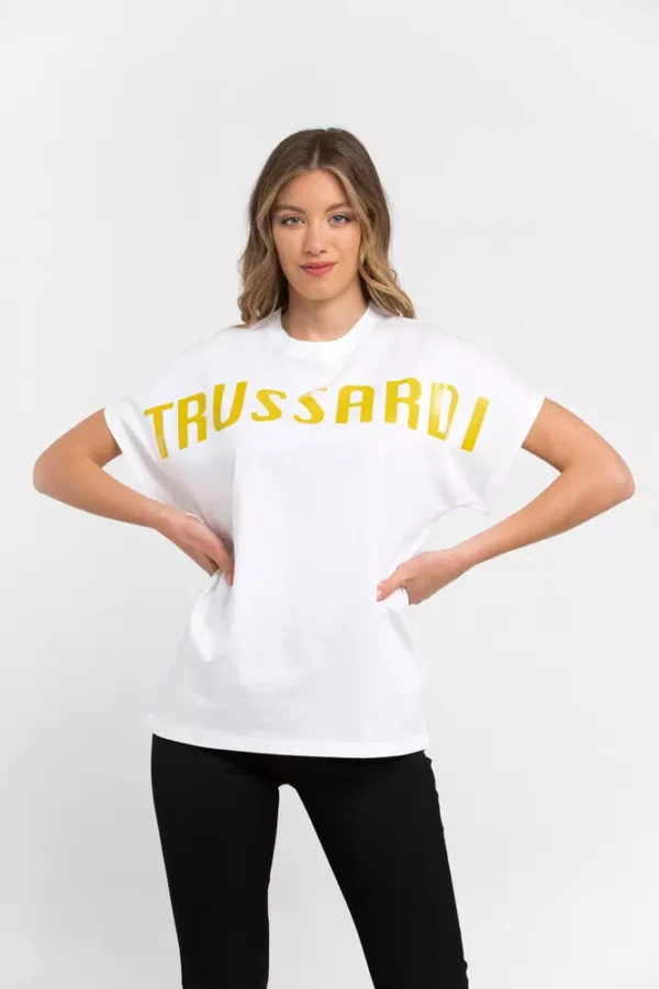 Trussardi Women's White Cotton Women T-Shirt
