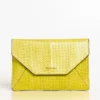 Trussardi Yellow Leather Women Clutch