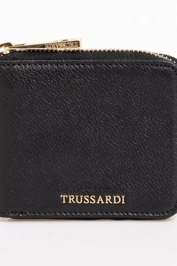 Trussardi Black Leather Women Wallet
