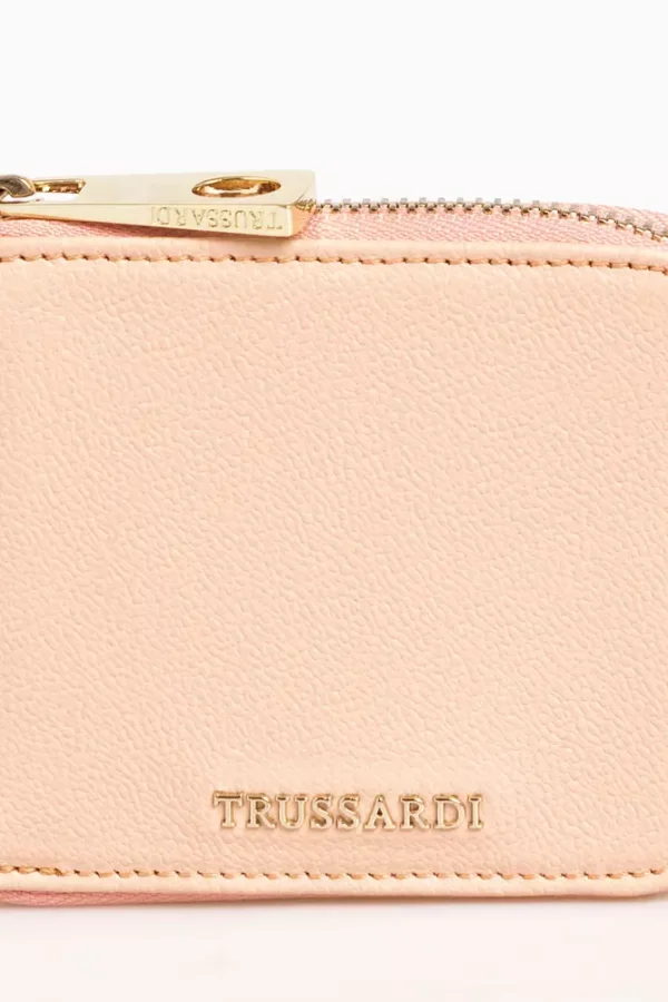 Trussardi Women's Elegant Pink Leather Medium Wallet