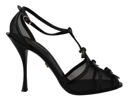 Dolce & Gabbana Women's Elegant Black Stiletto Heeled Sandals
