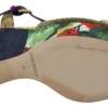 Dolce & Gabbana Women's Multicolor Ankle Strap Wedge Sandals