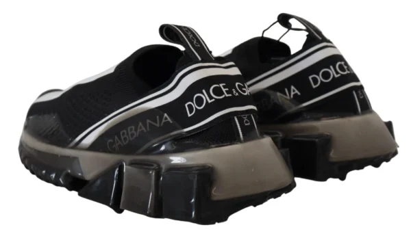 Dolce & Gabbana Women's Elegant Sorrento Sock Sneakers in Monochrome