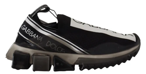 Dolce & Gabbana Women's Elegant Sorrento Sock Sneakers in Monochrome