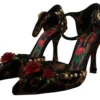 Dolce & Gabbana Women's Chic Leopard Ankle Strap Sandal Heels