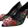 Dolce & Gabbana Women's Elegant Floral Crystal Pumps