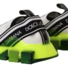 Dolce & Gabbana Women's Elegant Sorrento Sneakers in White & Yellow
