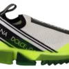 Dolce & Gabbana Women's Elegant Sorrento Sneakers in White & Yellow