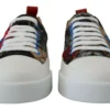 Dolce & Gabbana Women's Multicolor Patchwork Lace-Up Sneakers