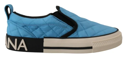 Dolce & Gabbana Women's Elegant Light Blue Slip-On Sneakers