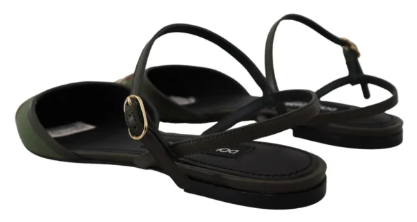 Dolce & Gabbana Women's Chic Multicolor Camouflage Slingback Flats