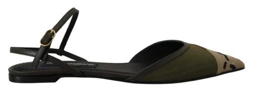Dolce & Gabbana Women's Chic Multicolor Camouflage Slingback Flats