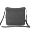 Michael Kors Women's Jet Set Large Signature Messenger Crossbody Bag (Black Signature)