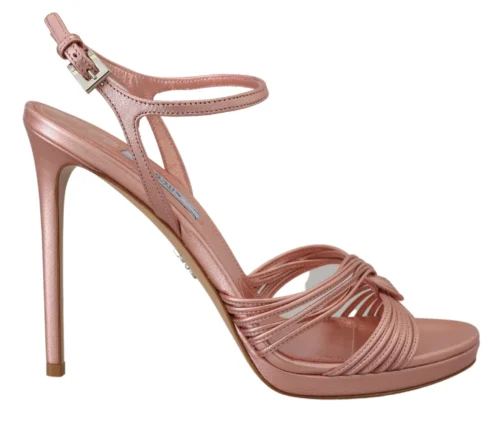 Prada Women's Elegant Pink Stiletto Heel Sandals