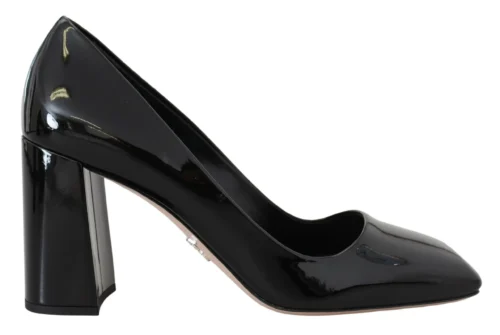 Prada Women's Elegant Square Toe Leather Pumps