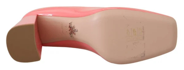 Prada Women's Elegant Square Toe Pink Heels