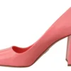 Prada Women's Elegant Square Toe Pink Heels