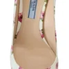 Prada Women's Elegant Floral Print Leather Heels